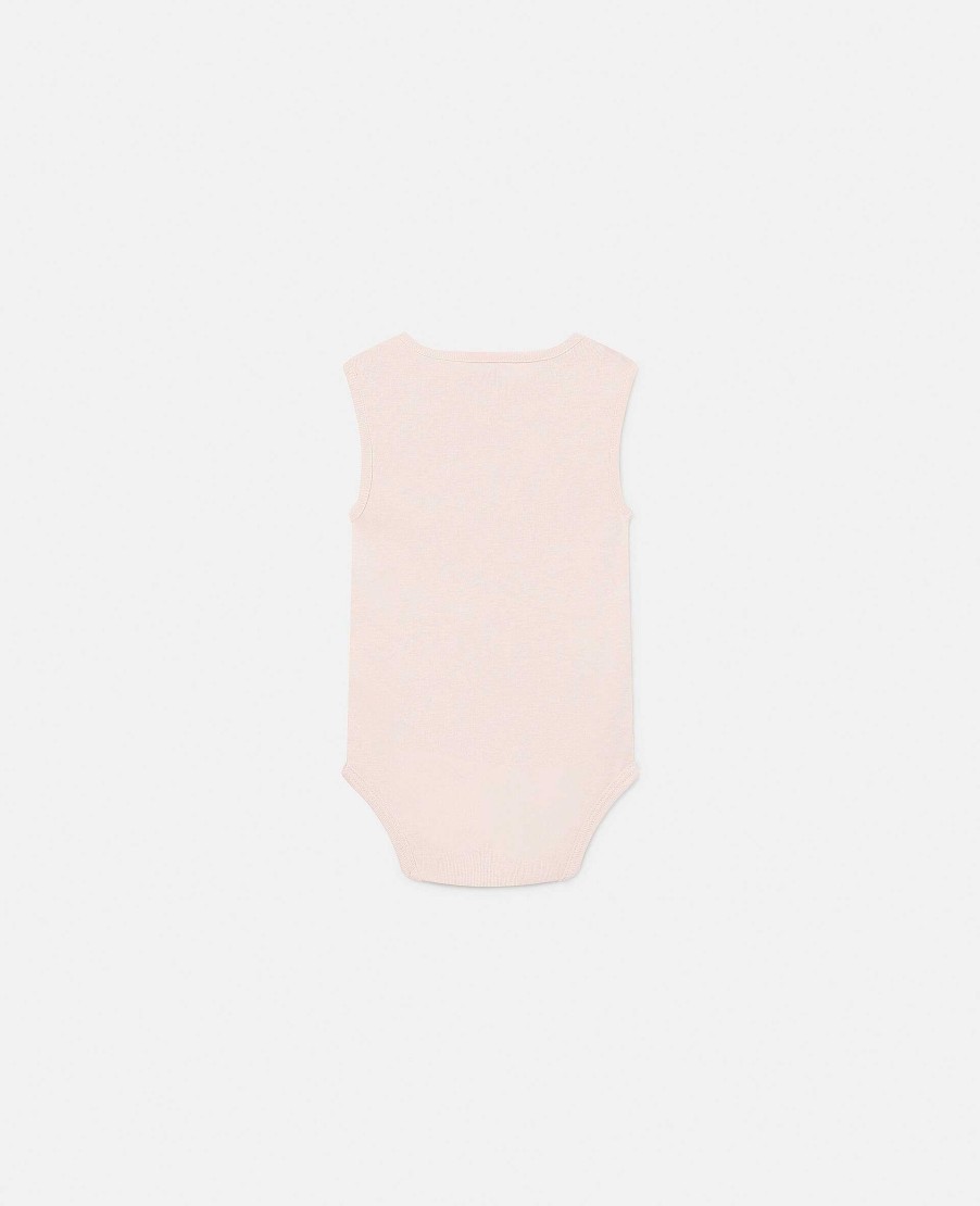 Kids Stella McCartney Baby Girls | Apple Motif Knitted Bodysuit