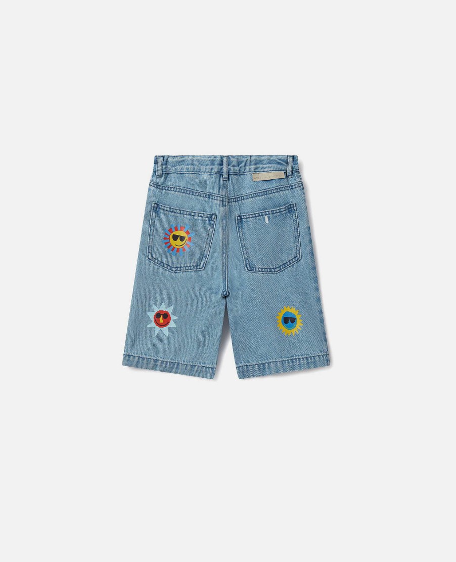 Kids Stella McCartney Trousers And Shorts | Sunshine Print Denim Shorts