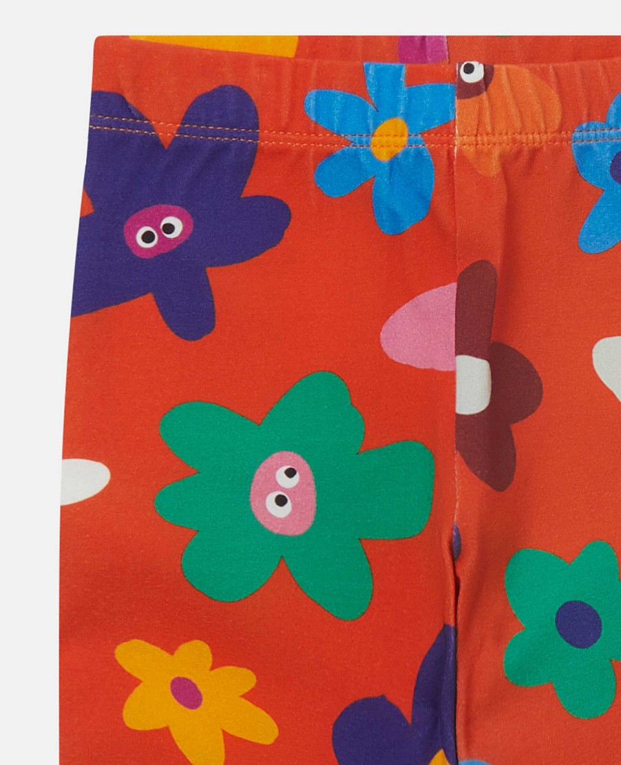 Kids Stella McCartney Baby Girls | Smiling Flower Print Leggings