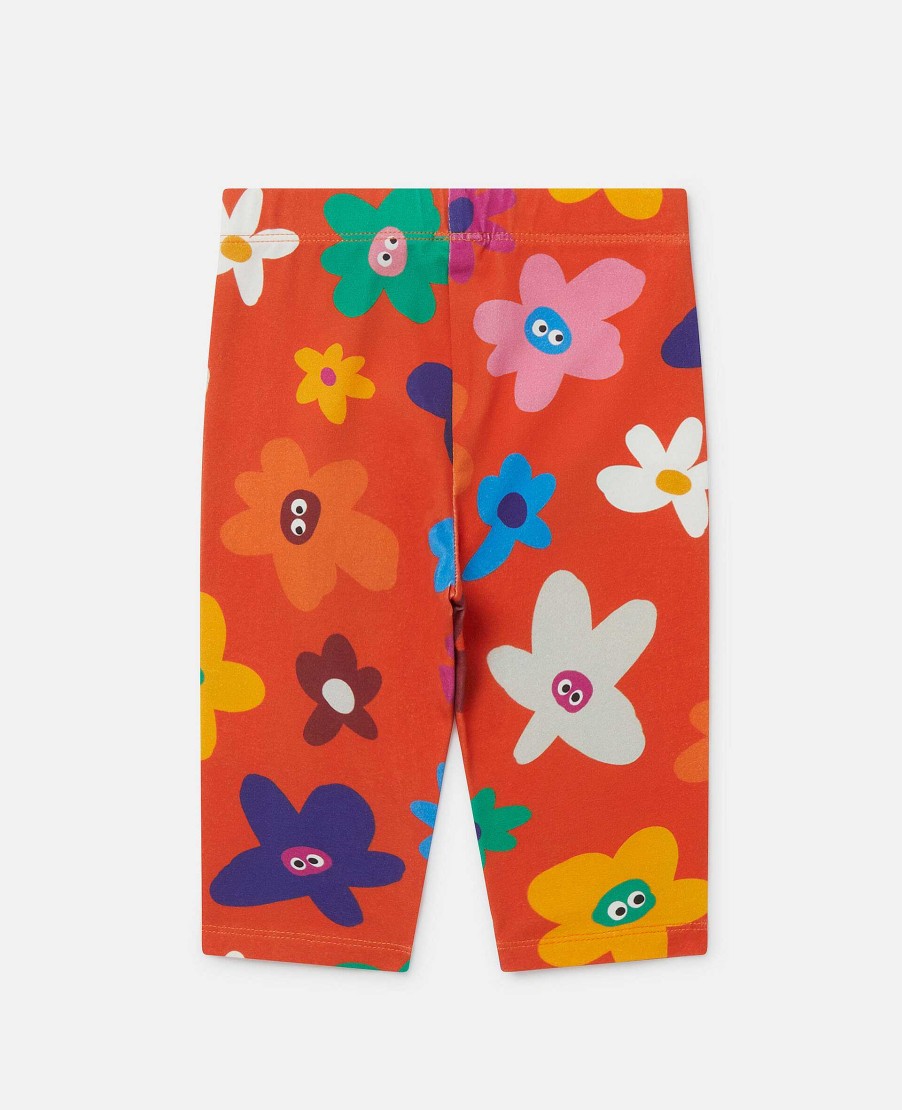 Kids Stella McCartney Baby Girls | Smiling Flower Print Leggings