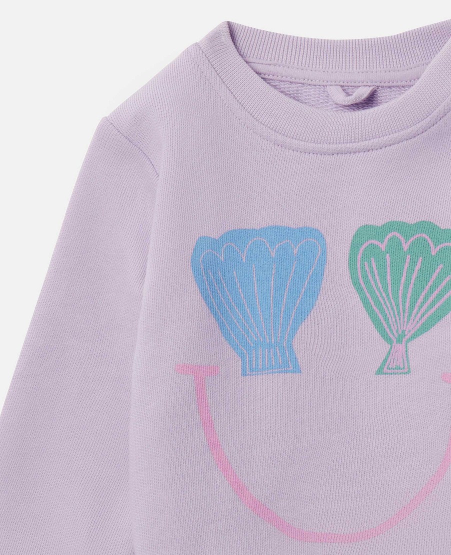 Kids Stella McCartney Baby Girls | Seashell Smile Sweatshirt