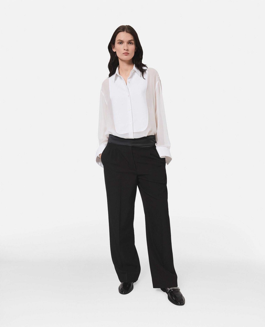 Women Stella McCartney Trousers And Shorts | Wide Leg Tuxedo Trousers