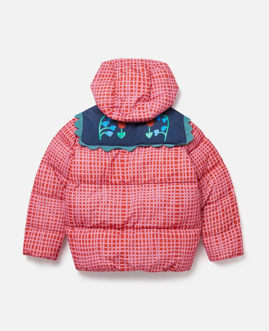 Kids Stella McCartney Outerwear | Folk Flower Check Print Puffer Coat