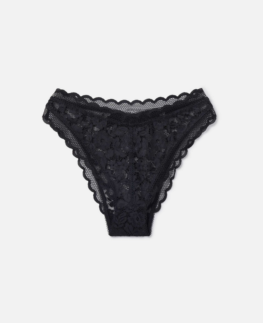 Women Stella McCartney Lingerie And Sleepwear | Patchwork Lace High Leg Bikini Briefs