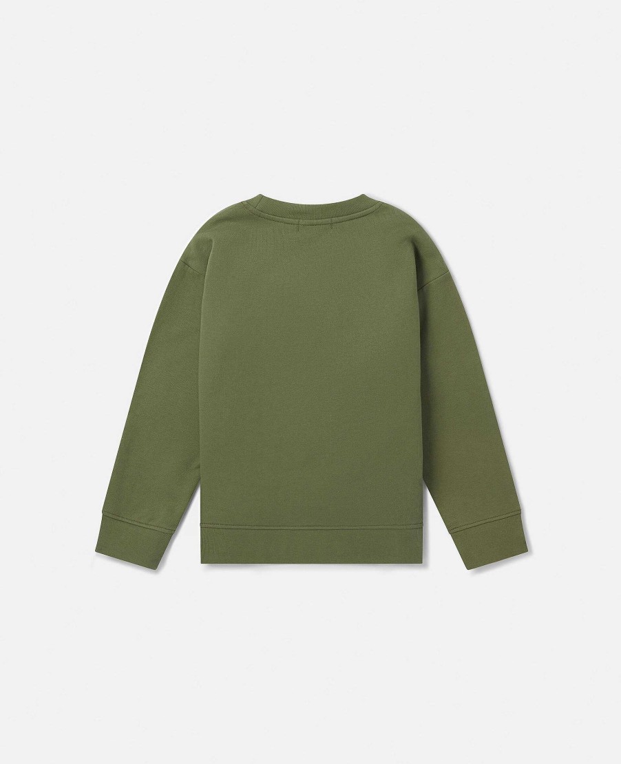 Kids Stella McCartney T-Shirts And Sweatshirt | Circular Logo Embroidery Sweatshirt