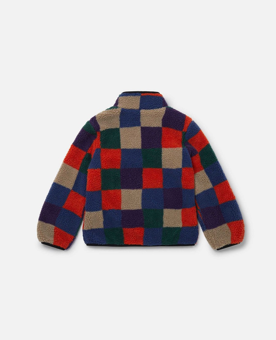 Kids Stella McCartney Cardigans And Jumpers | Checkerboard Fleece Zip Jacket