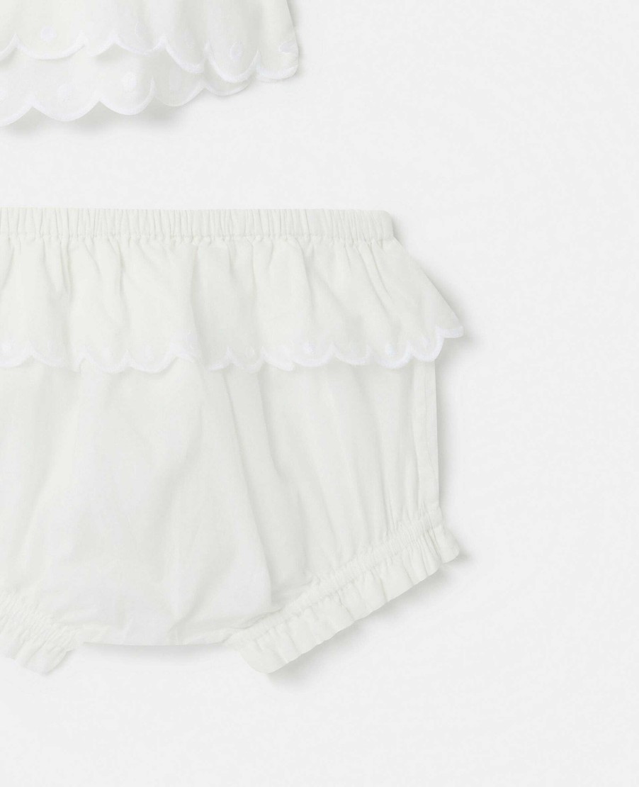 Kids Stella McCartney Baby Girls | Broderie Anglaise Vest And Bloomers Set