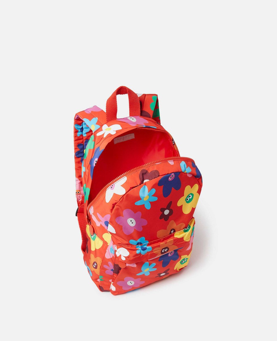 Kids Stella McCartney Baby Girls | Smiling Flower Print Backpack