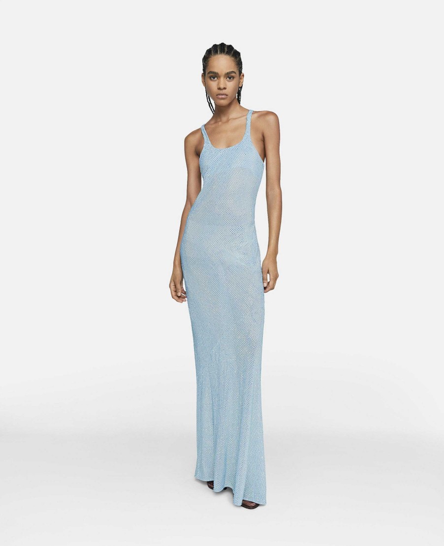 Women Stella McCartney Dresses | Crystal Strass Silk Maxi Dress