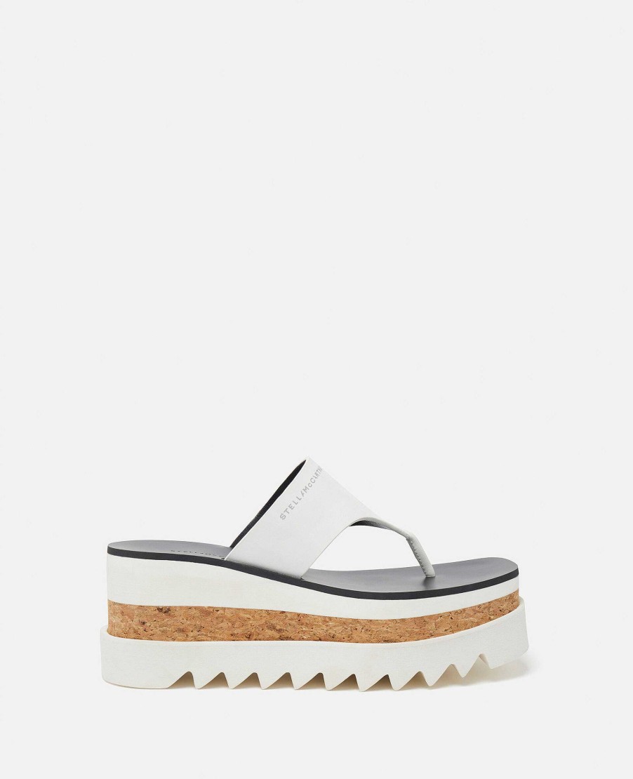 Women Stella McCartney Wedges | Sneak-Elyse Platform Thong Sandals