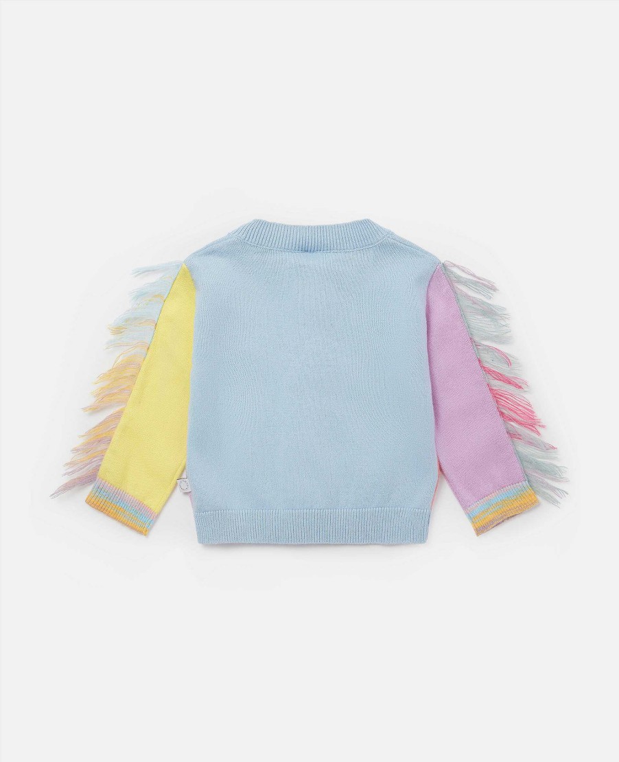 Kids Stella McCartney Baby Girls | Double Rainbow Unicorn Cardigan