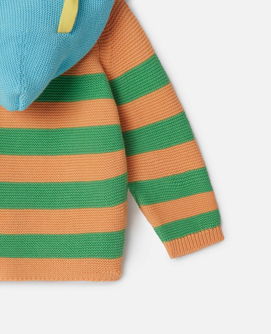 Kids Stella McCartney Outerwear | Striped Bumblebee Hooded Cardigan