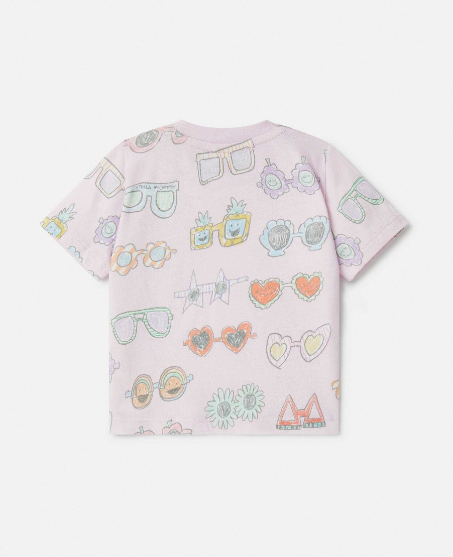 Kids Stella McCartney Baby Girls | Sunglasses Doodle Print T-Shirt