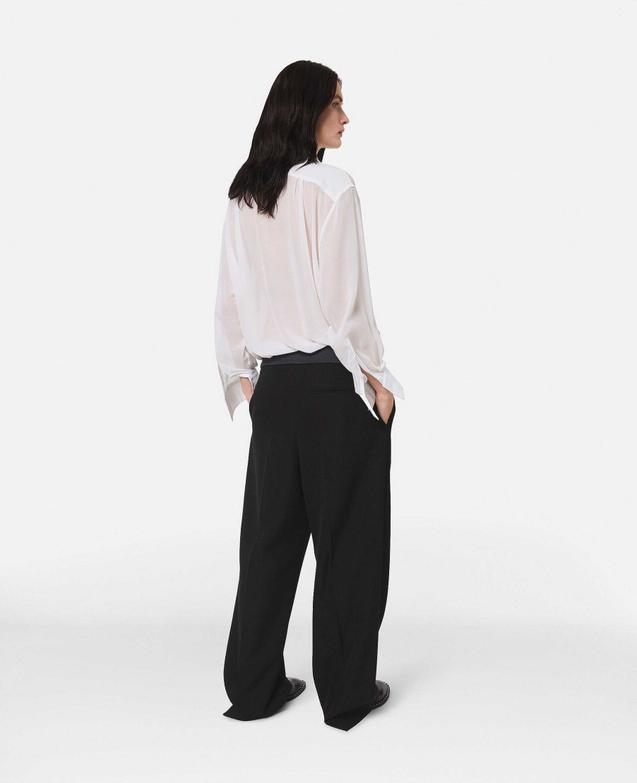 Women Stella McCartney Trousers And Shorts | Wide Leg Tuxedo Trousers