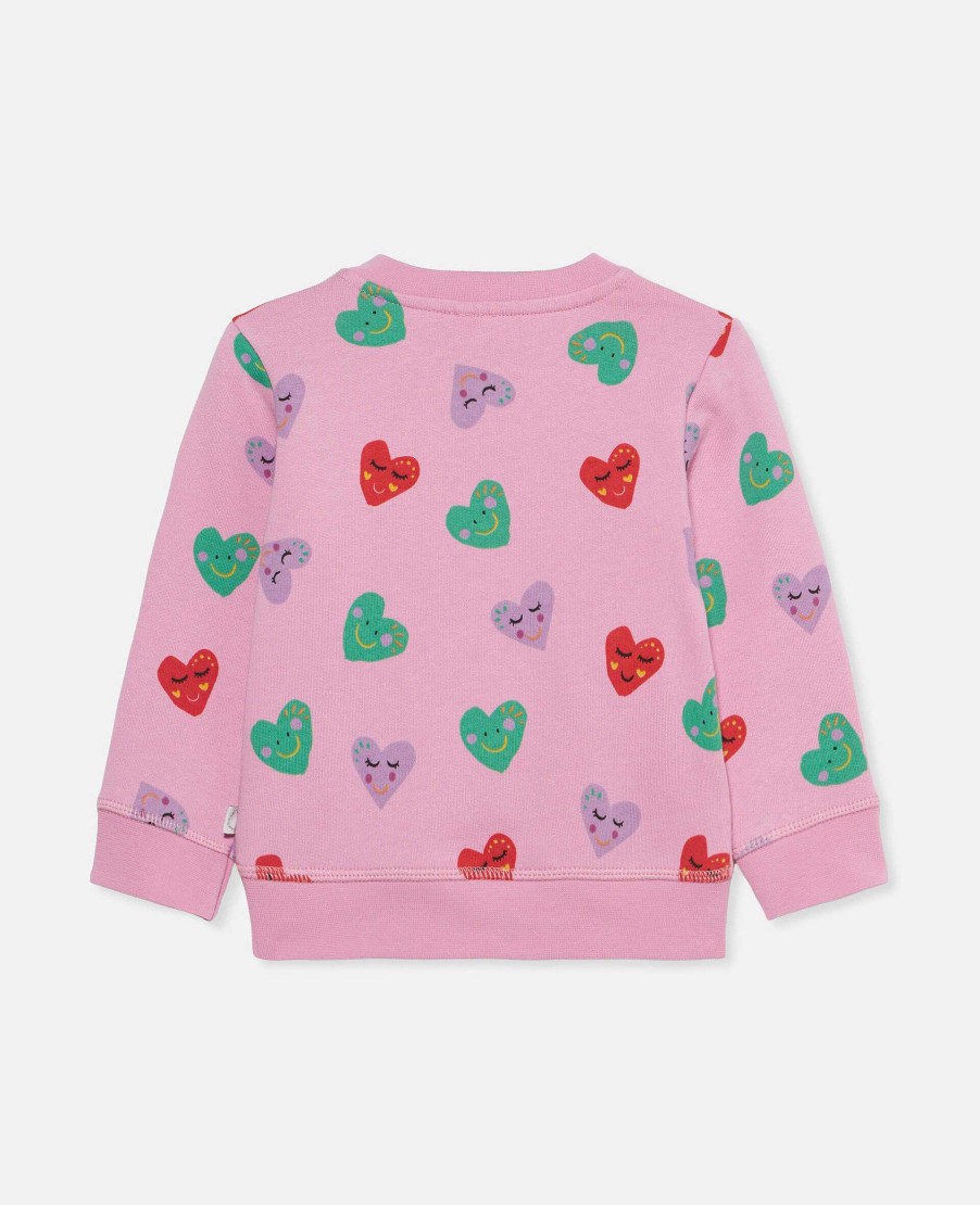 Kids Stella McCartney Baby Girls | Smiley Heart Print Jumper