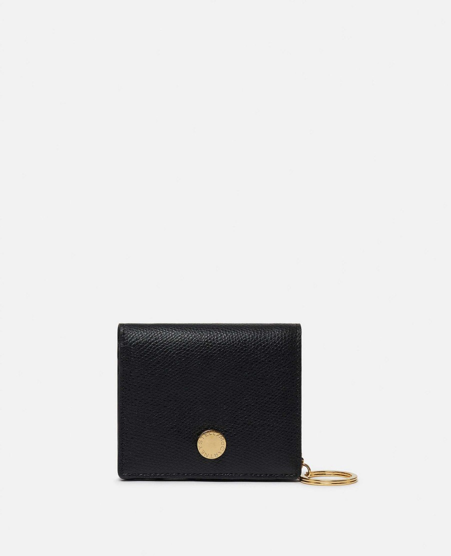 Women Stella McCartney Compact Wallets | Logo Grainy Alter Mat French Wallet