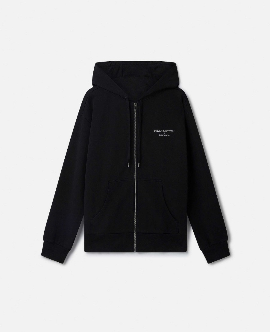 Unisex Stella McCartney Sweatshirts | Sexy Robot Oversized Organic Cotton Zip Hoodie