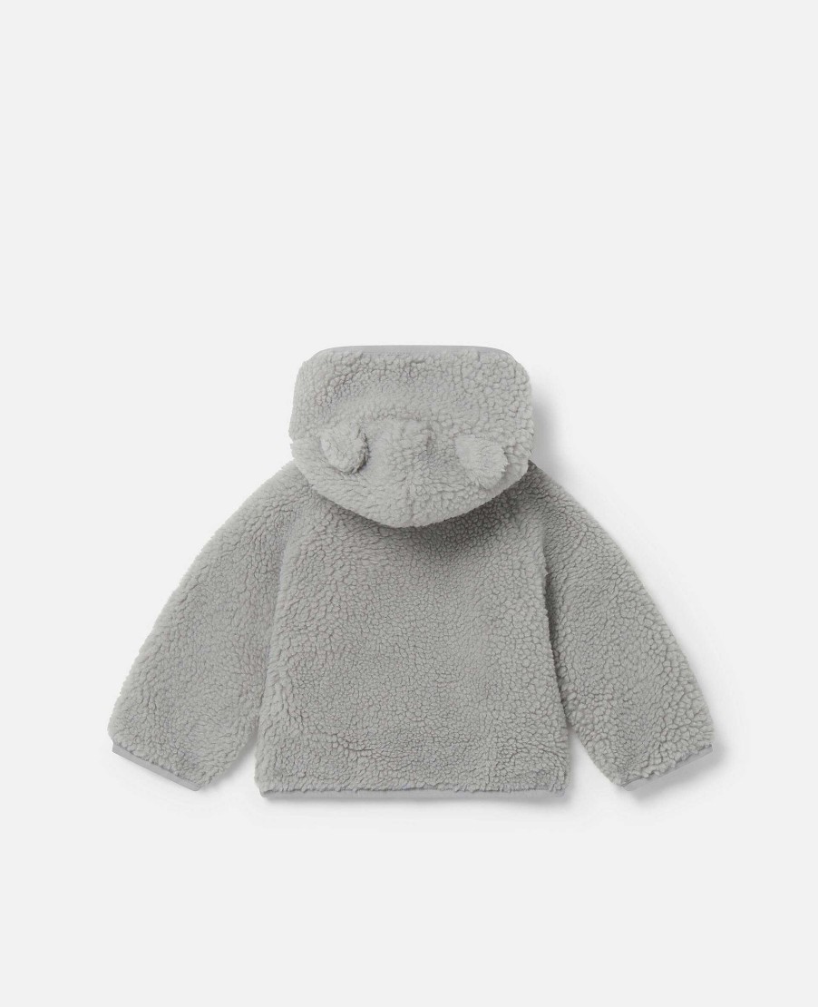 Kids Stella McCartney Baby Boys | Bear Ear Hooded Fleece Jacket