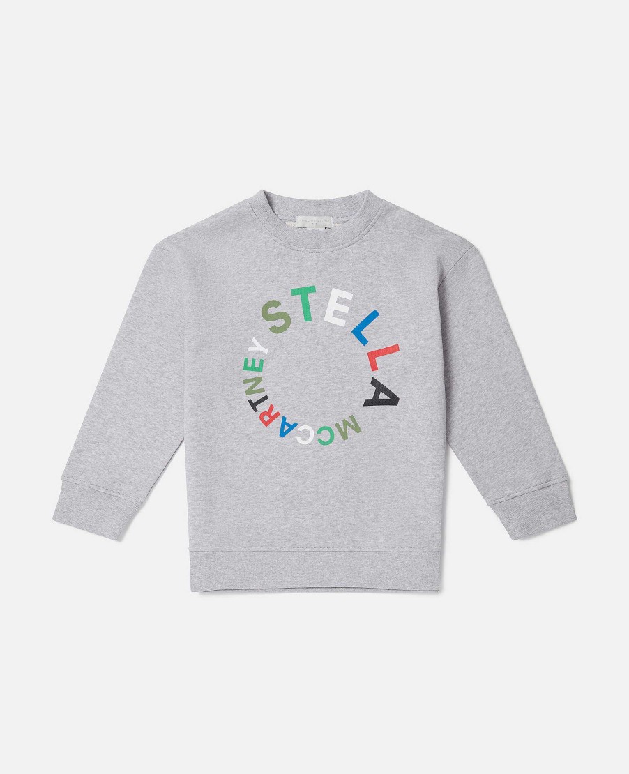 Kids Stella McCartney T-Shirts And Sweatshirt | Circular Logo Embroidery Sweatshirt