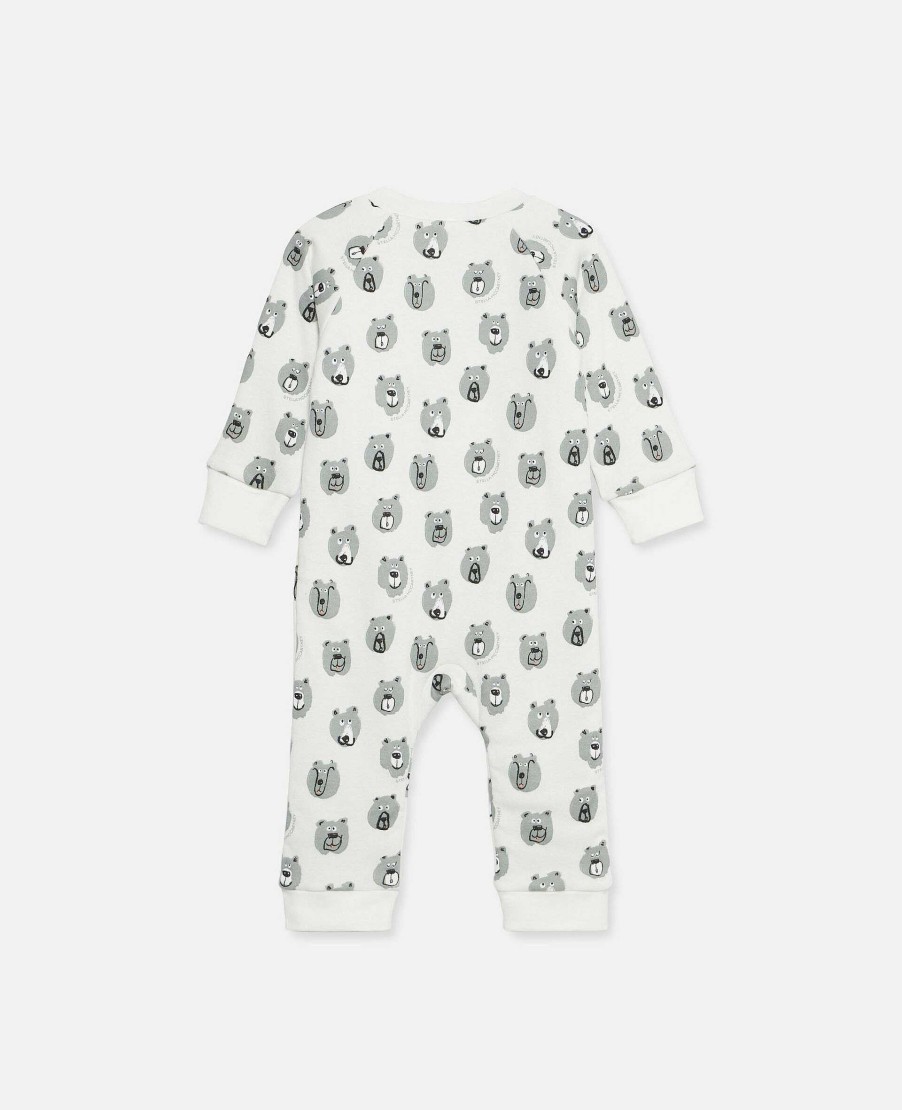 Kids Stella McCartney Baby Boys | Bear Print Reversible Sleepsuit