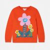 Kids Stella McCartney Baby Girls | Smiling Flower Motif Sweatshirt