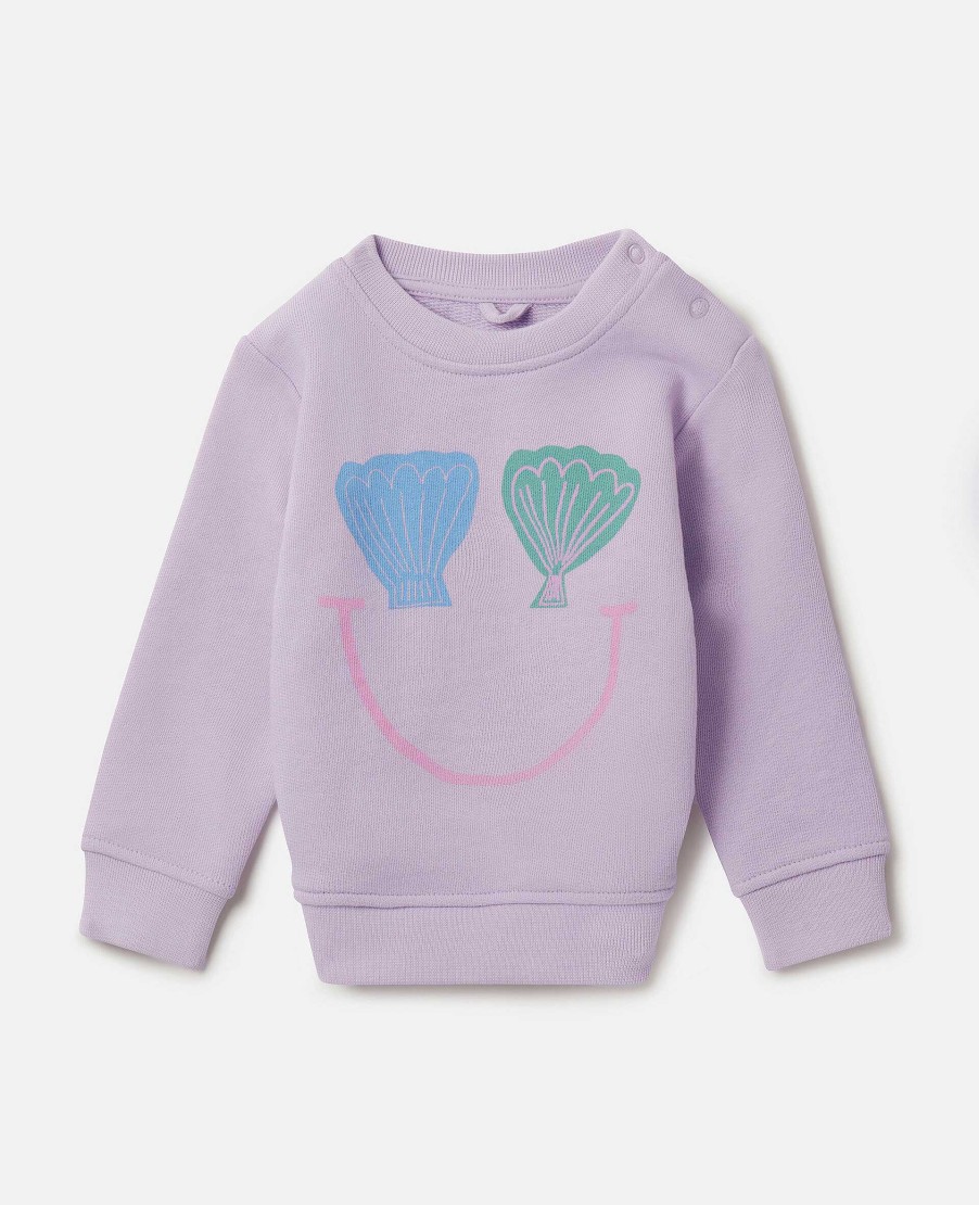 Kids Stella McCartney Baby Girls | Seashell Smile Sweatshirt