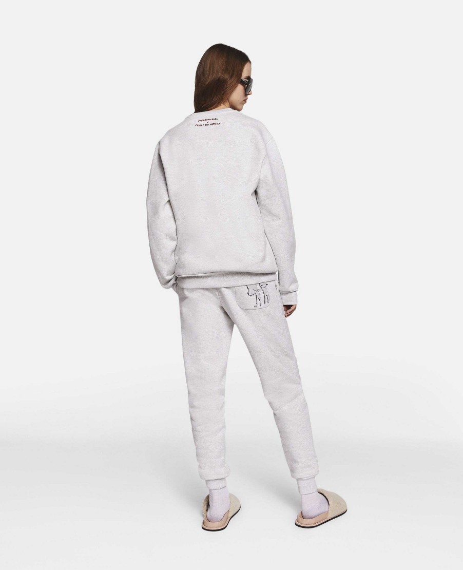 Unisex Stella McCartney Trousers And Shorts | Bunny Embroidery Breton Tracksuit Bottoms