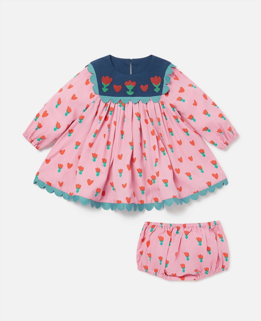 Kids Stella McCartney Baby Girls | Tulip Print Dress And Bloomers Set