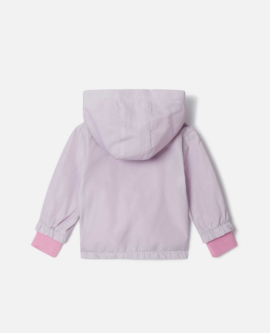 Kids Stella McCartney Outerwear | Double Seahorse Print Hooded Jacket