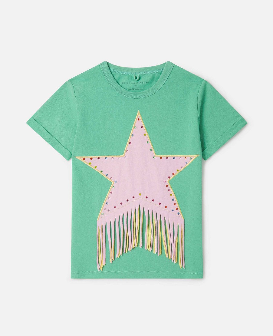 Kids Stella McCartney T-Shirts And Tops | Fringed Star T-Shirt