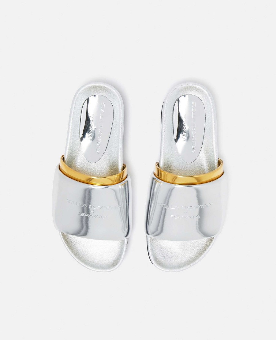 Unisex Stella McCartney Shoes | Double-Chromatic Slide-On Sandals