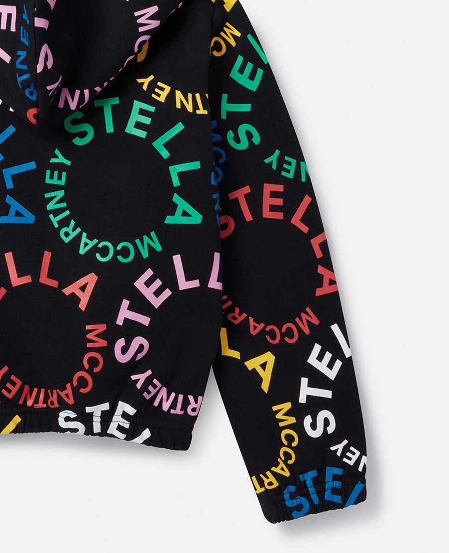 Kids Stella McCartney Jumpers And Cardigans | Circular Logo Cropped Hoodie