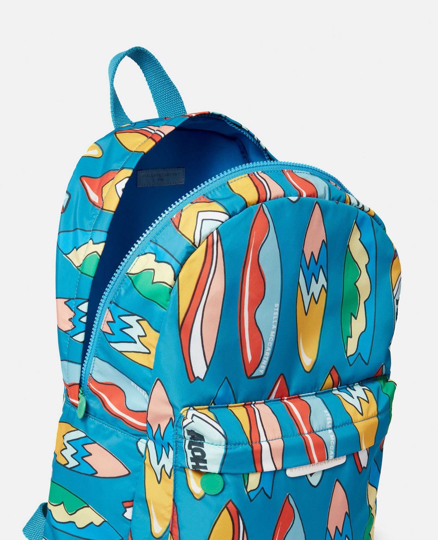 Kids Stella McCartney Shoes And Accessories | Surfboard Print Backpack