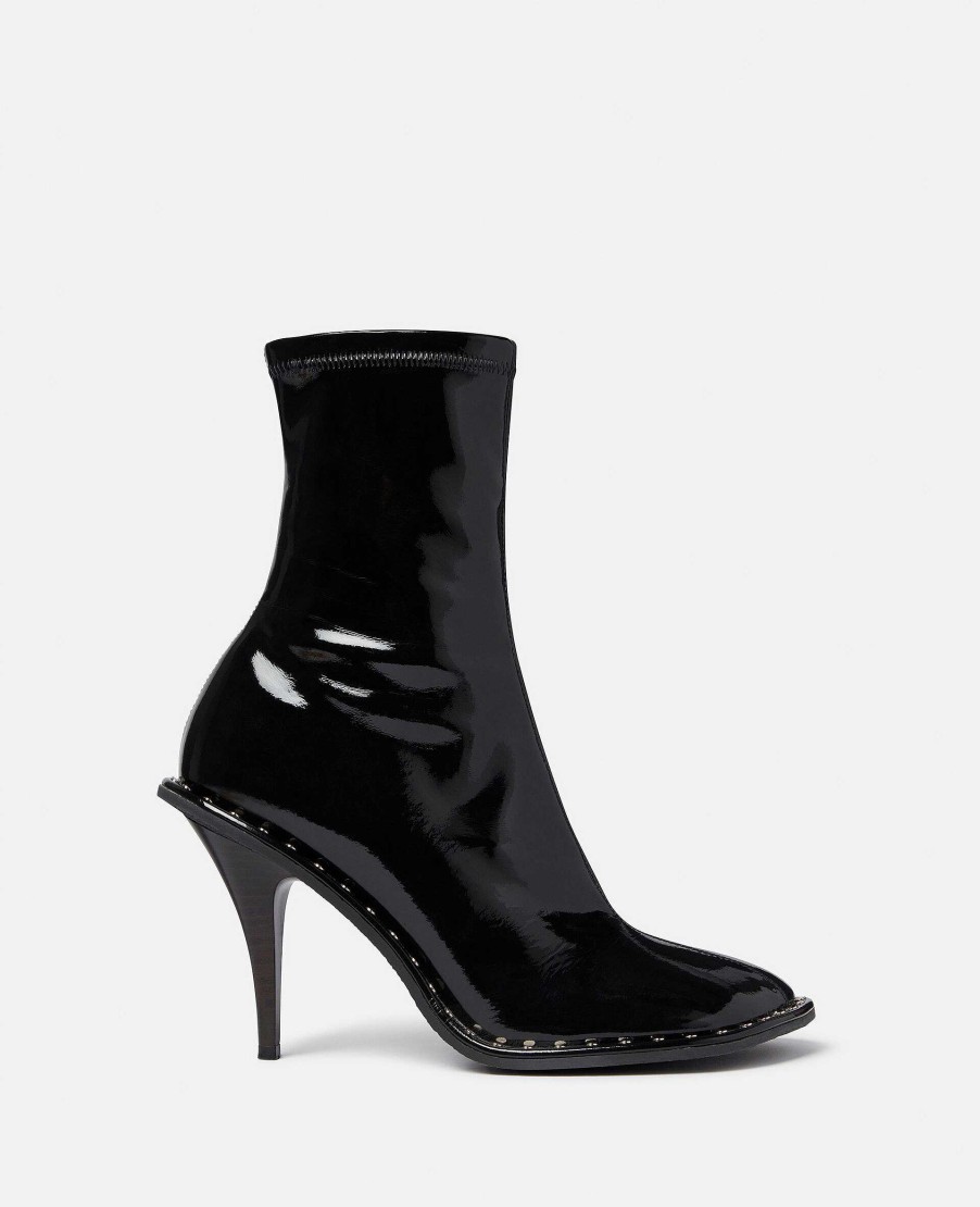 Women Stella McCartney Heels | Ryder Lacquered Stiletto Ankle Boots