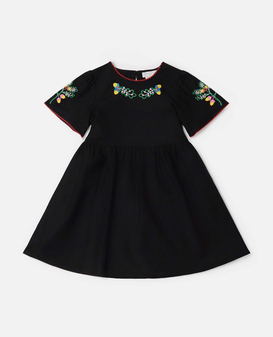 Kids Stella McCartney Dresses And All-In-Ones | Folk Flower Embroidery Dress