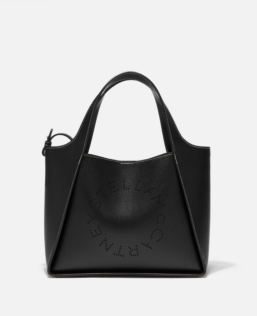 Women Stella McCartney Tote Bags | Logo Grainy Alter Mat Crossbody Bag