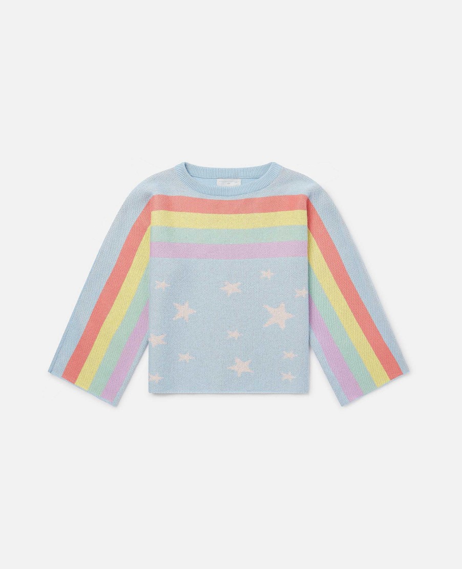 Kids Stella McCartney Jumpers And Cardigans | Rainbow Star Print Jumper