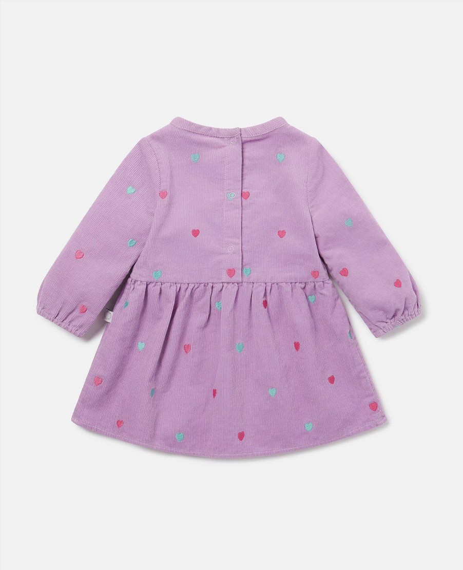 Kids Stella McCartney Baby Girls | Heart Embroidery Skater Dress