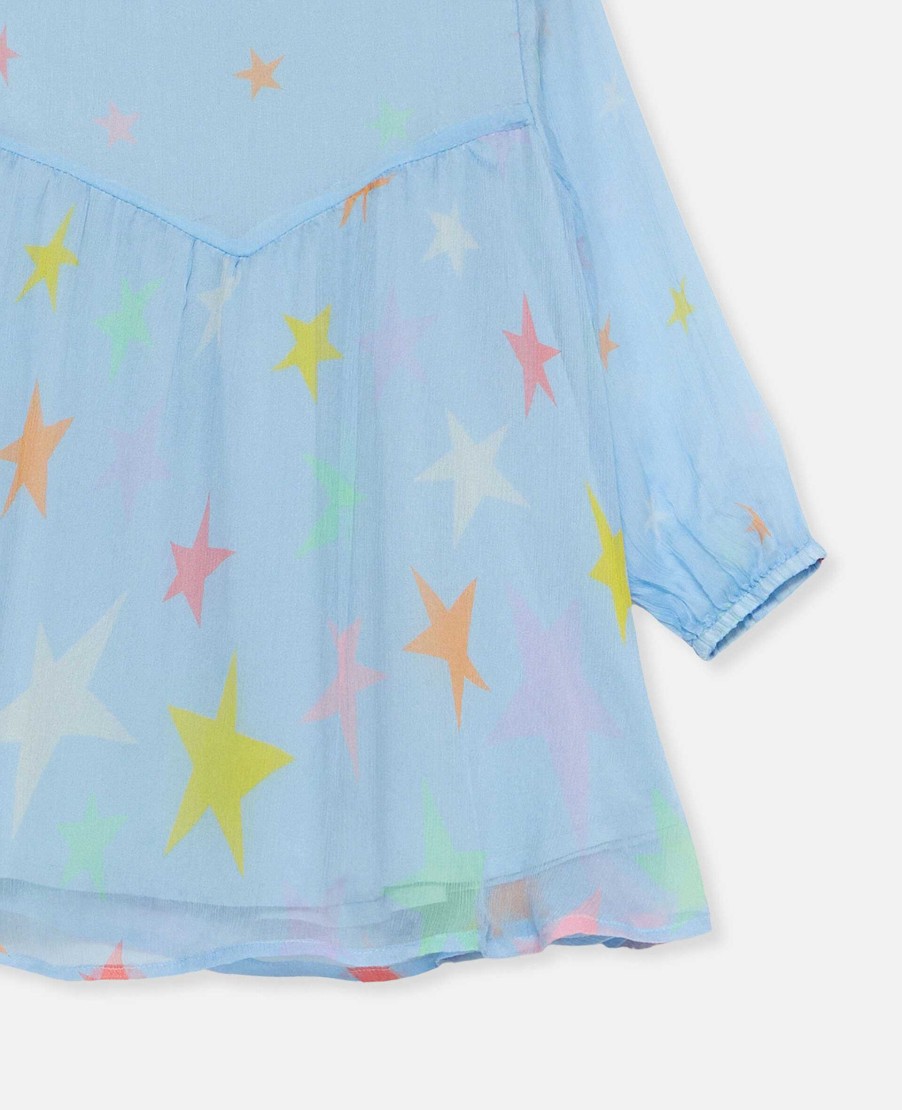 Kids Stella McCartney Baby Girls | Star Print Silk Dress