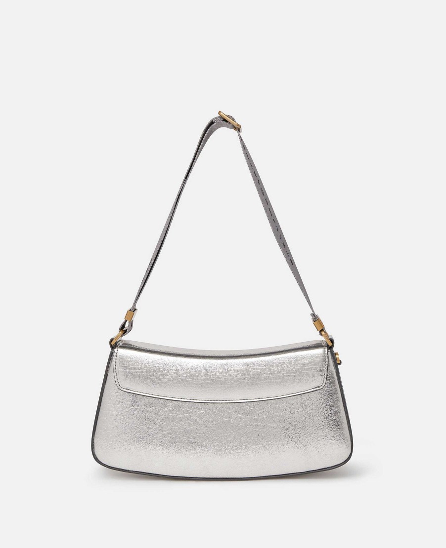 Women Stella McCartney Top-Handle Bags | S-Wave Metallic Shoulder Bag