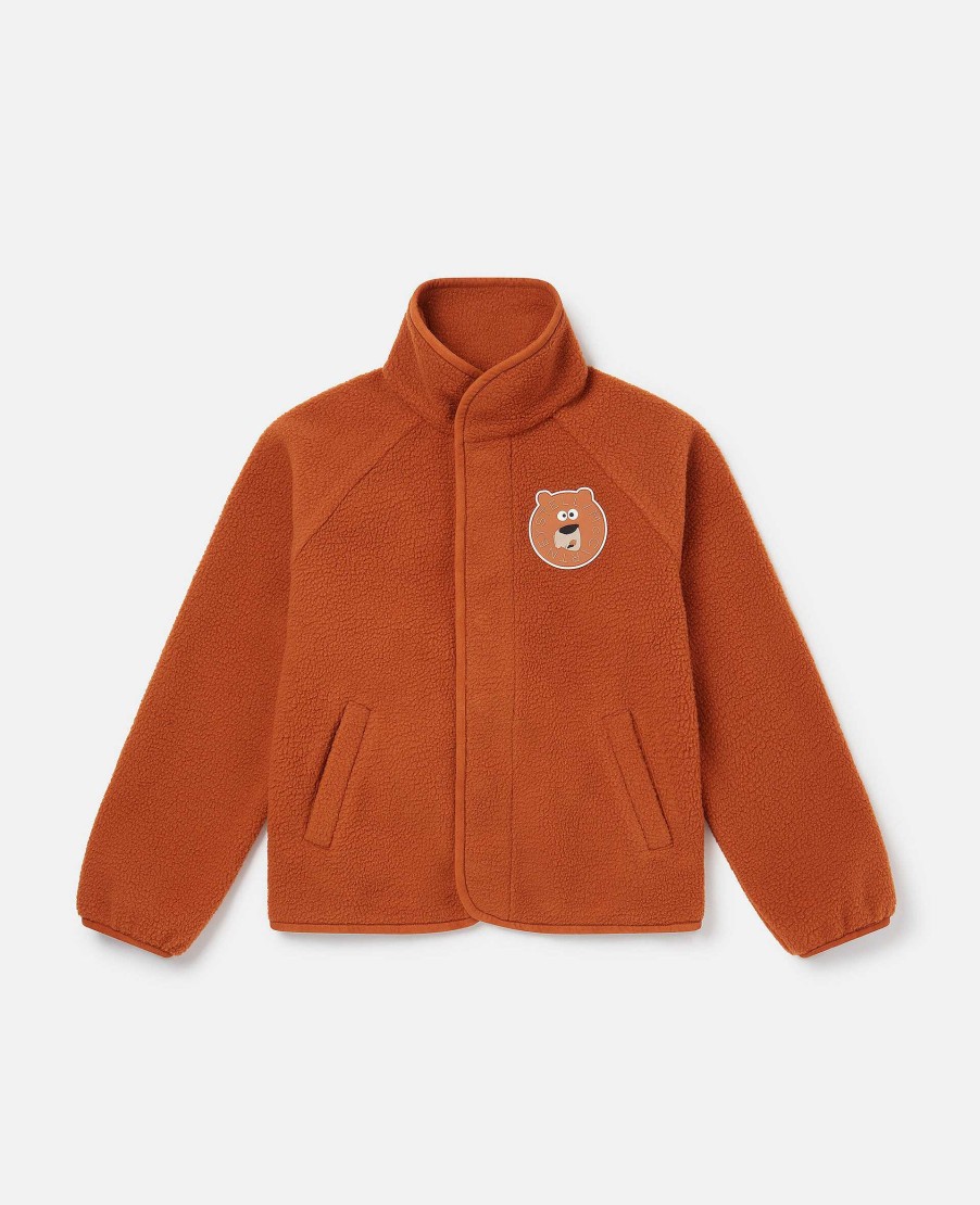 Kids Stella McCartney Cardigans And Jumpers | Bear Patch Fleece Jacket