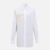 Women Stella McCartney Shirts And Tops | Upset Kitty Crochet Patch Longline Shirt