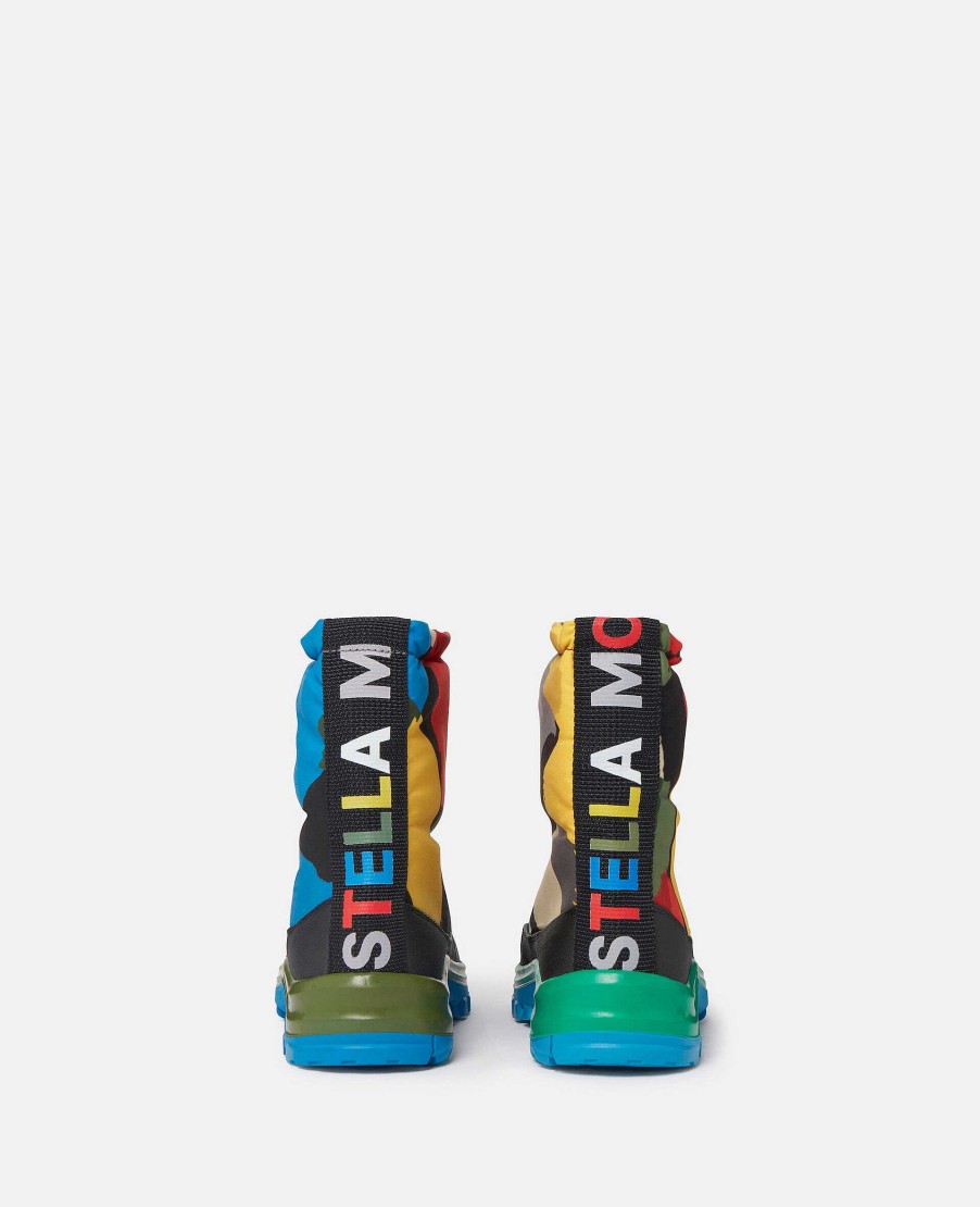 Kids Stella McCartney Shoes And Accessories | Logo Tape Smudge Print Padded Wellies