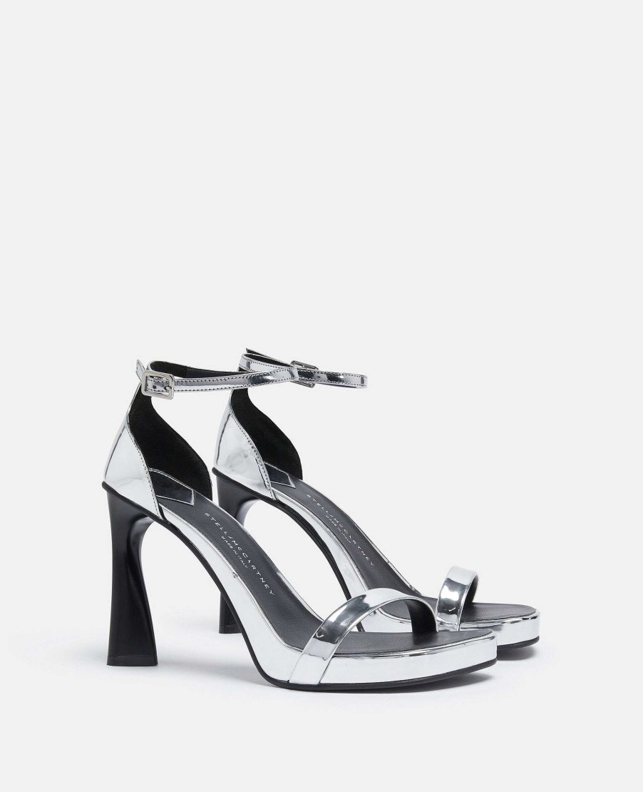 Women Stella McCartney Heels | Elsa Mirrored Heeled Sandals