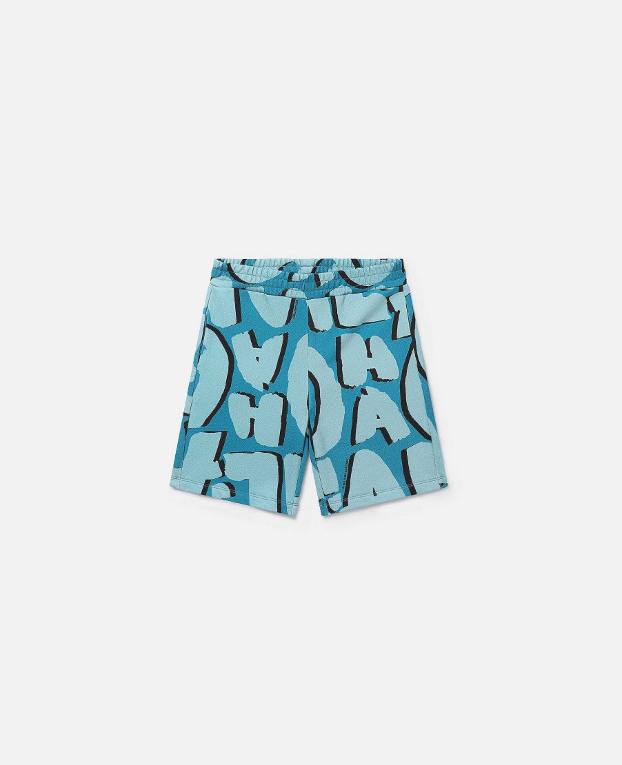 Kids Stella McCartney Trousers And Shorts | Aloha Lettering Jersey Shorts