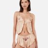 Women Stella McCartney Lingerie And Sleepwear | Love You' Embroidery Satin Flounce Camisole