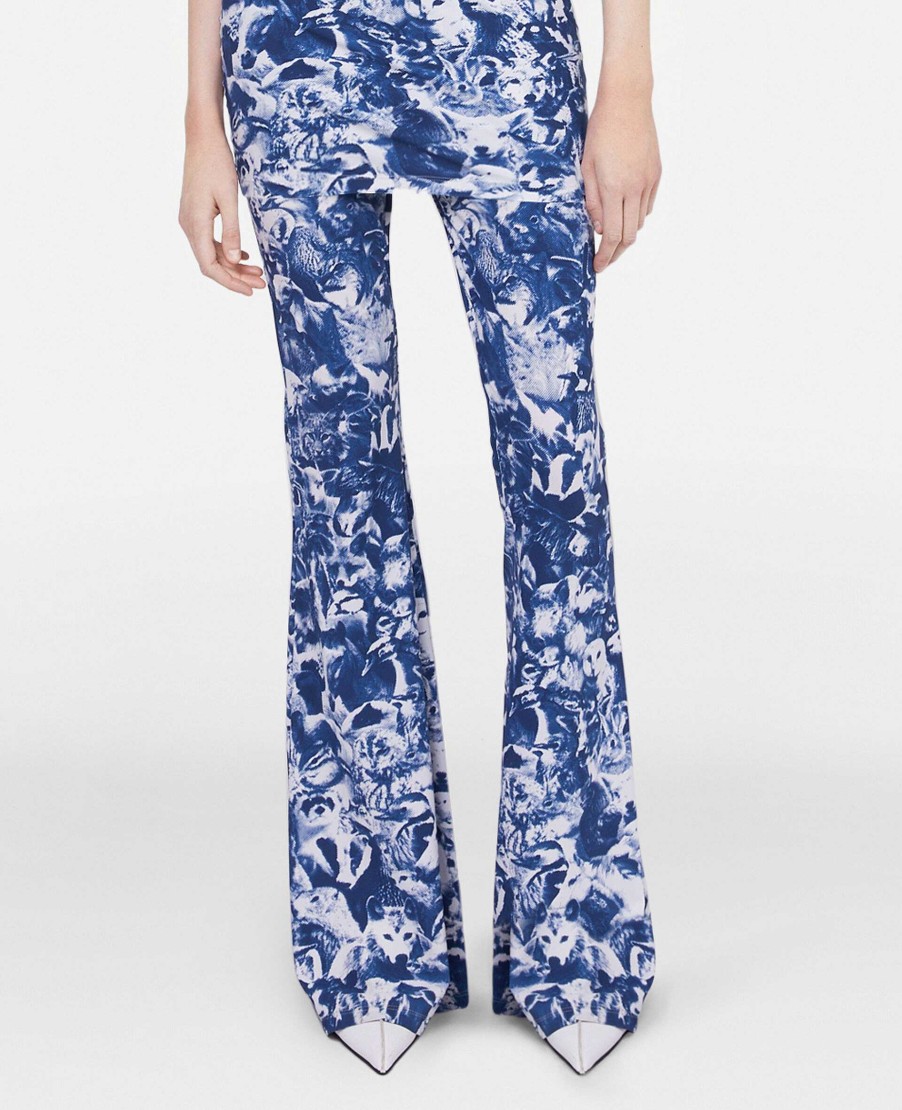 Women Stella McCartney Trousers And Shorts | Animal Forest Print Flared Jeans