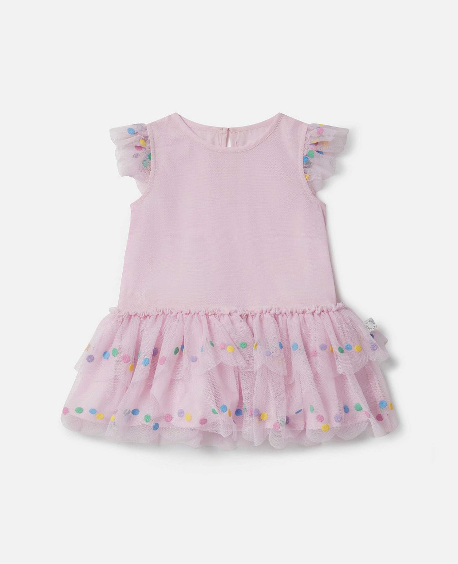 Kids Stella McCartney Baby Girls | Confetti Dot Frilled Sleeveless Dress