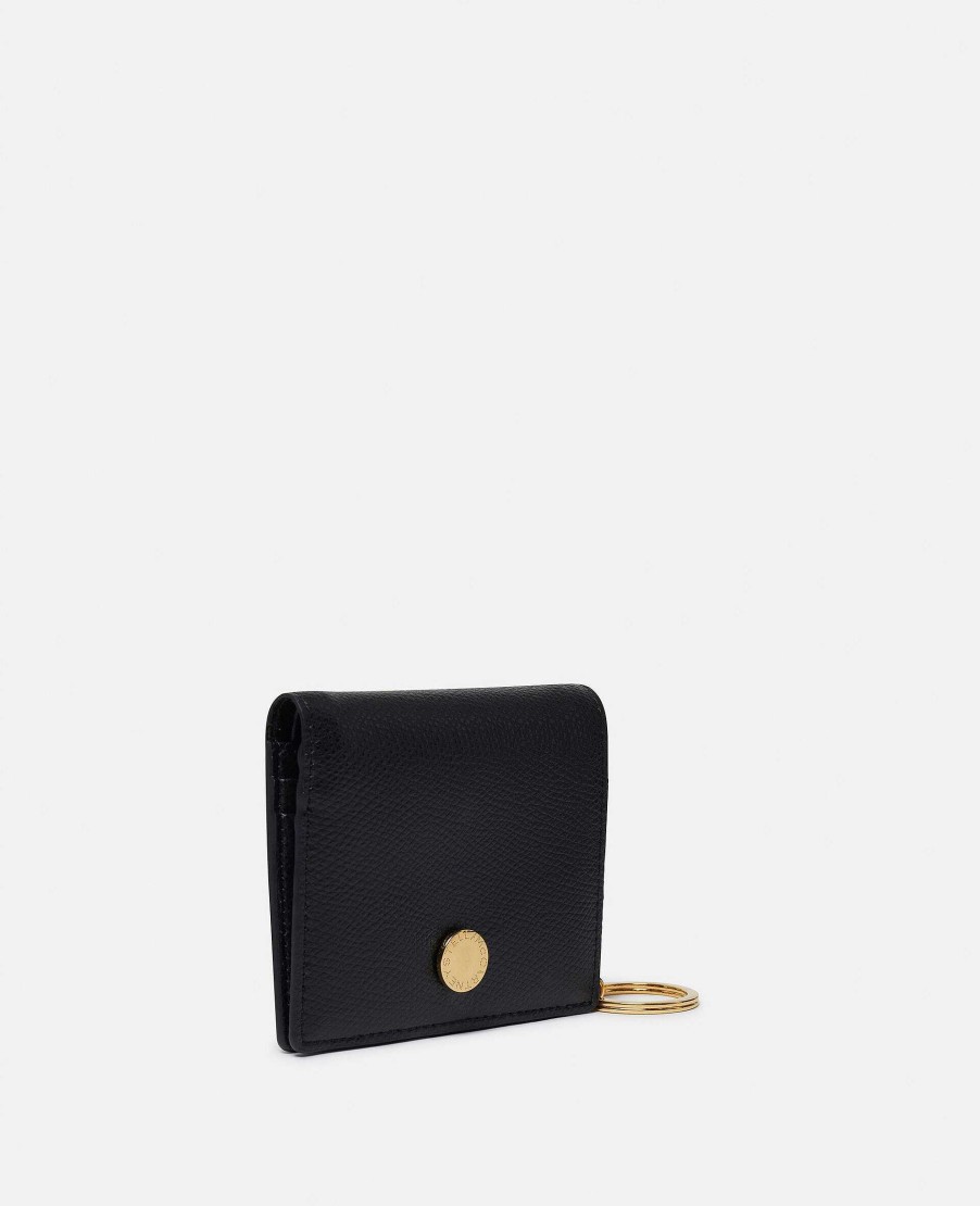 Women Stella McCartney Compact Wallets | Logo Grainy Alter Mat French Wallet