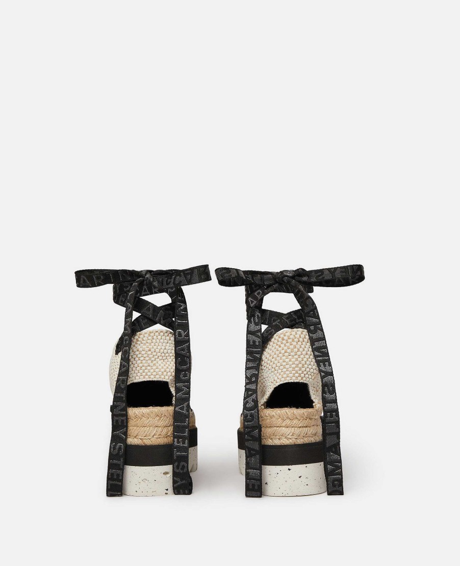 Women Stella McCartney Wedges | Gaia Moth Embroidery Platform Espadrilles